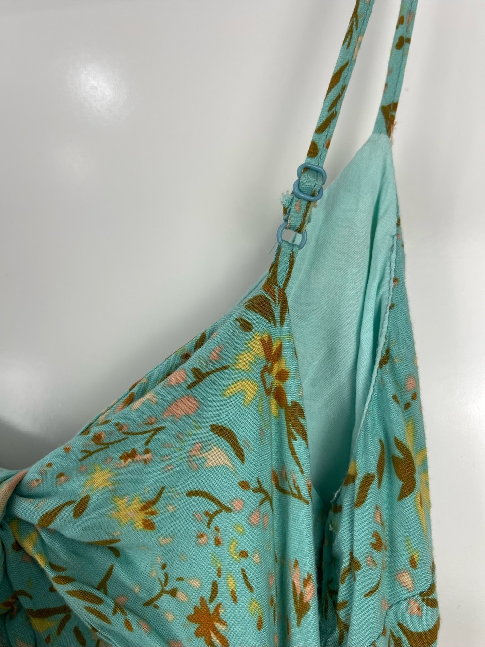 Hello Molly California Dreaming Midi Dress Green Floral Women’s Size Small US 4 - Picture 7 of 11